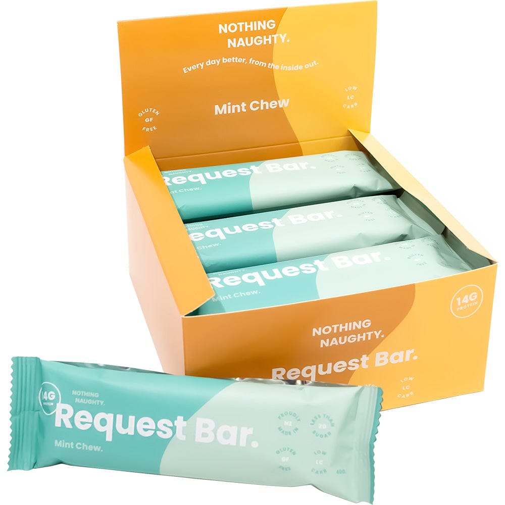 Nothing Naughty Low Carb Request Protein Bars Mint / 12 Box