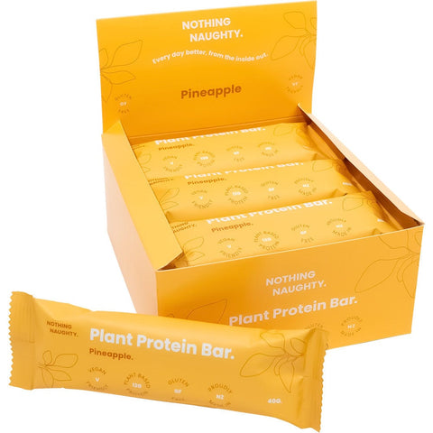 Nothing Naughty Plant Protein Bars Pineapple / 12 Box