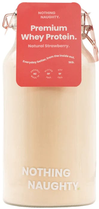 Nothing Naughty Whey Protein 1kg Strawberry 1kg