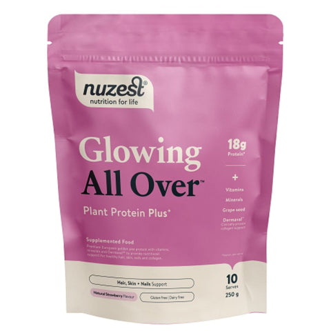 Nuzest Glowing All Over Plant Protein Plus 250g / Strawberry