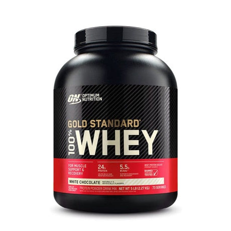 Optimum Nutrition Gold Standard 100% Whey Protein Powder 5lb / White Chocolate