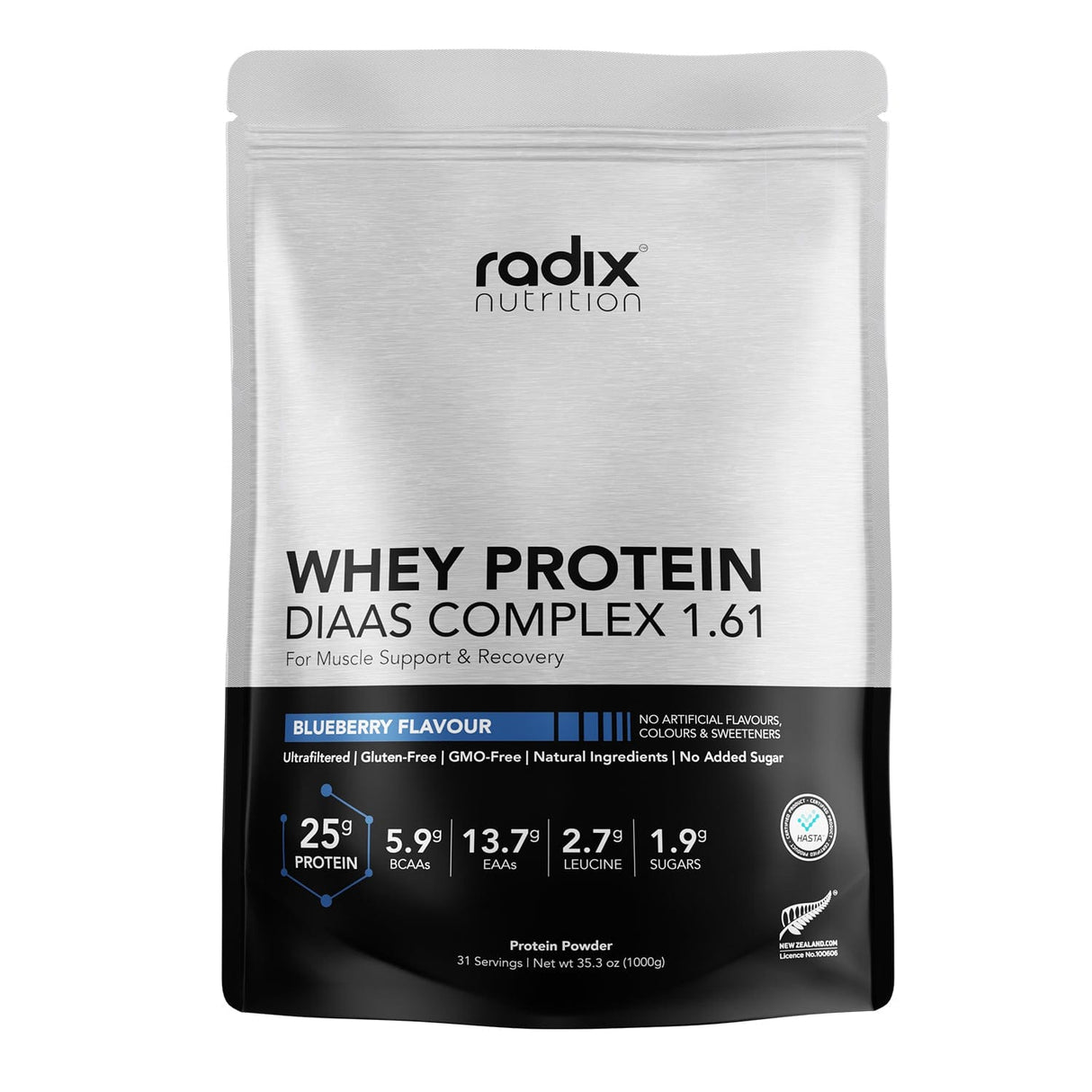 Radix Nutrition Whey Protein DIAAS Complex 1.61 1kg Blueberry / 1.61