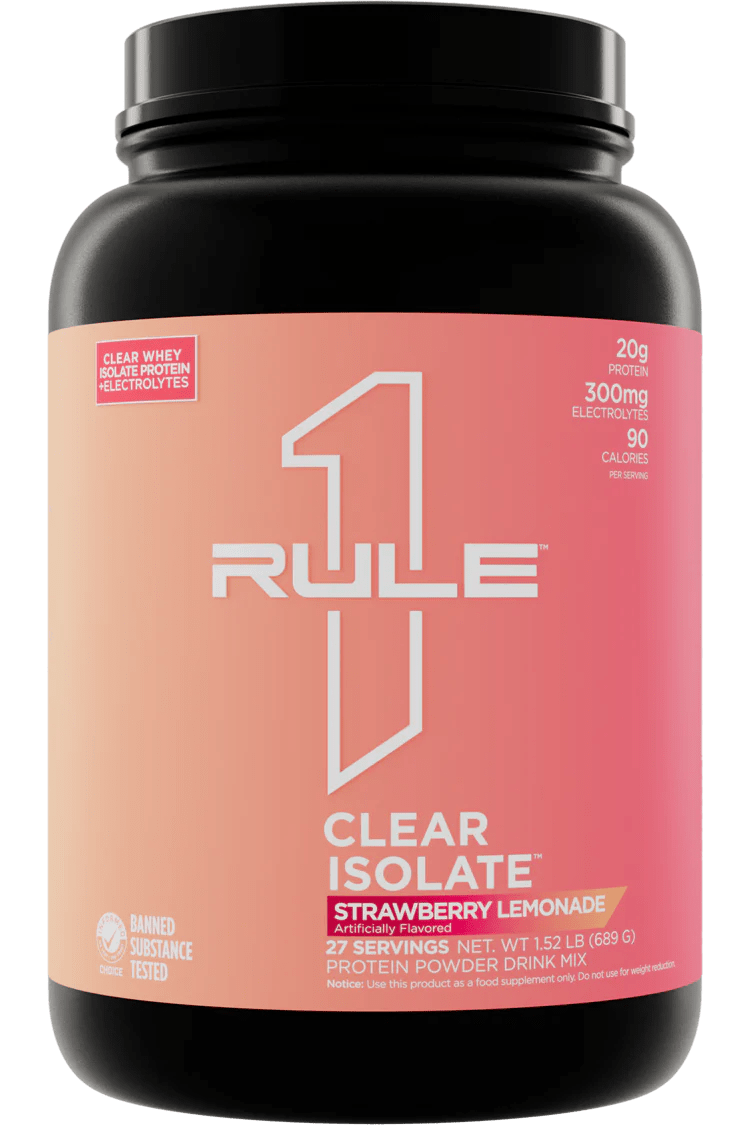 Rule 1 Clear Isolate Protein Water Strawberry Lemonade / 27 Serves