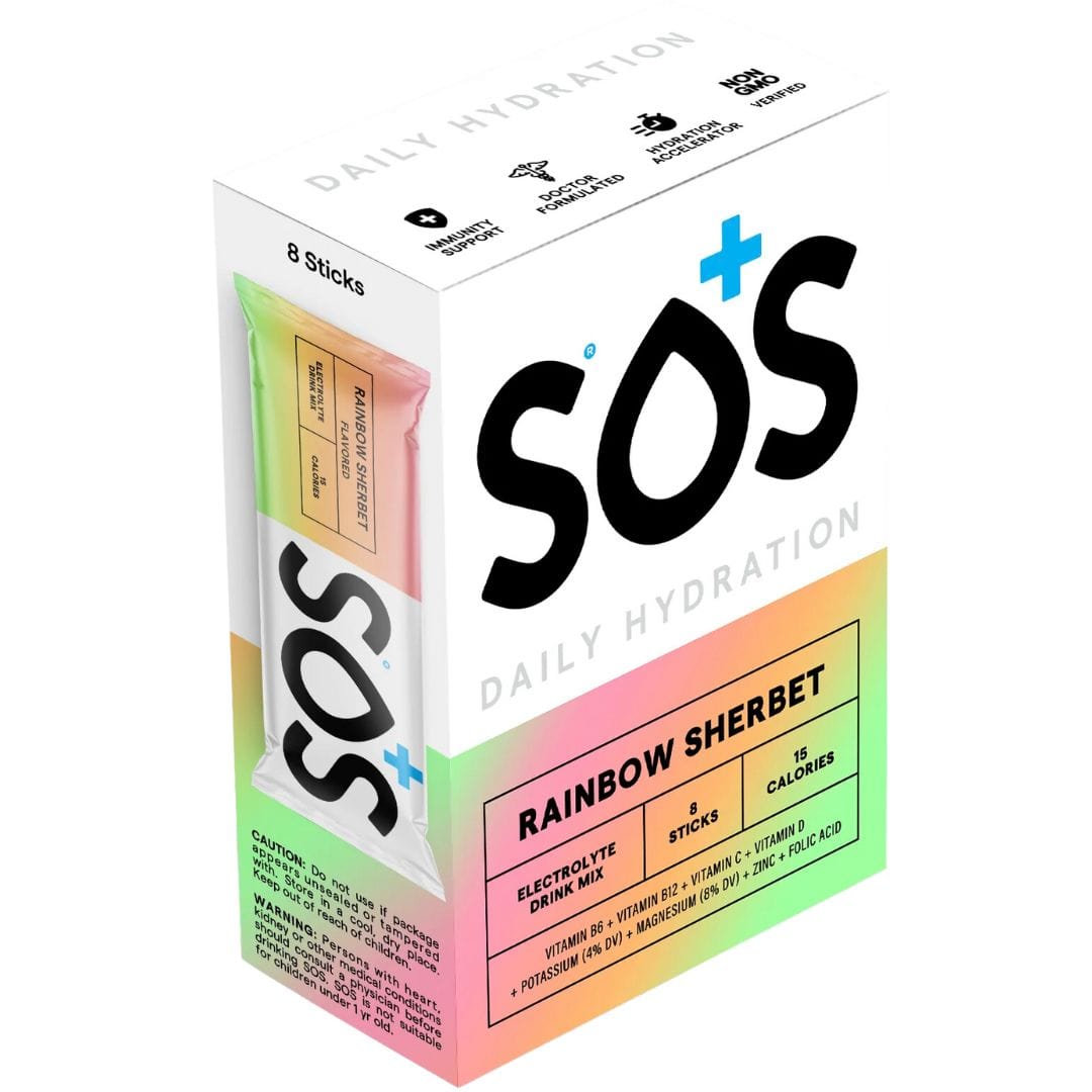 SOS Daily Hydration Electrolyte Sachets Rainbow Sherbet