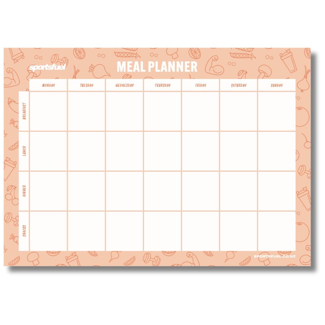Sportsfuel Weekly Meal Planners Peach
