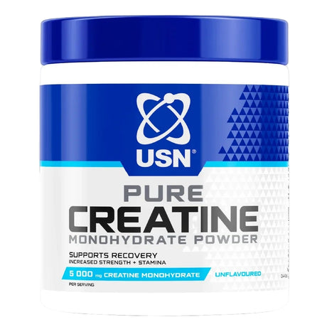 USN Pure Creatine Monohydrate Powder container on a white background