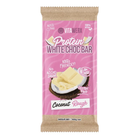 Vitawerx White Choc Protein Bar 100g