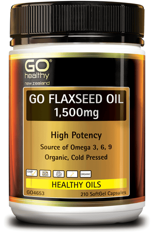 GO Flaxseed Oil 1,500mg Organic 210 Caps