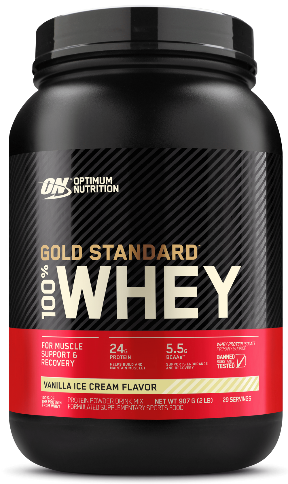 Optimum Nutrition Gold Standard 100% Whey 2lb Vanilla Ice Cream (2lb)