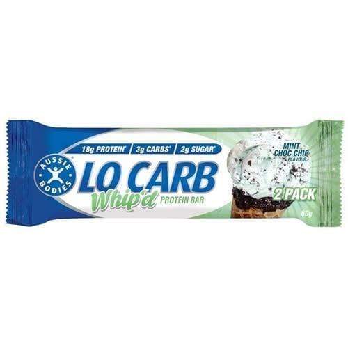 Aussie Bodies Lo Carb Whip'd Bars 12x60g Choc Mint