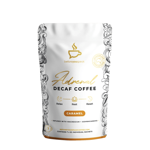 Before You Speak Adrenal Decaf Coffee Trial Pouch Salted Caramel / 7 Sachets