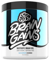 Brain Gains Switch-On Nootropic Brain Fuel - Non Stim Blue Raspberry