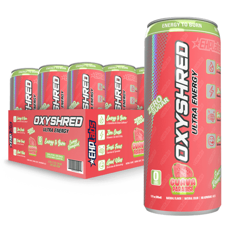 EHP Labs OxyShred Ultra Energy RTD - 12 Pack Guava Paradise