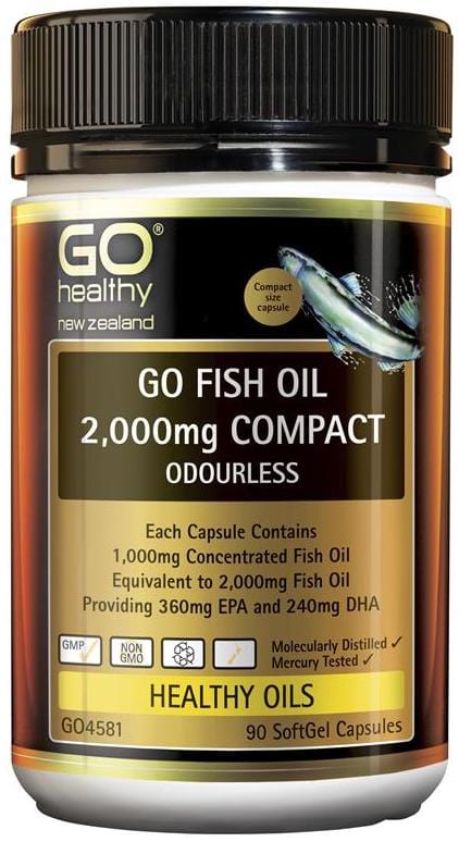 GO Healthy Fish Oil 2,000mg Compact 90 Softgels