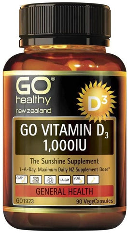 GO Healthy Vitamin D3 1000IU (90 Vege Capsules)