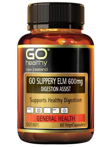 Go Slippery Elm 600mg - Digestion Assist 60 Caps