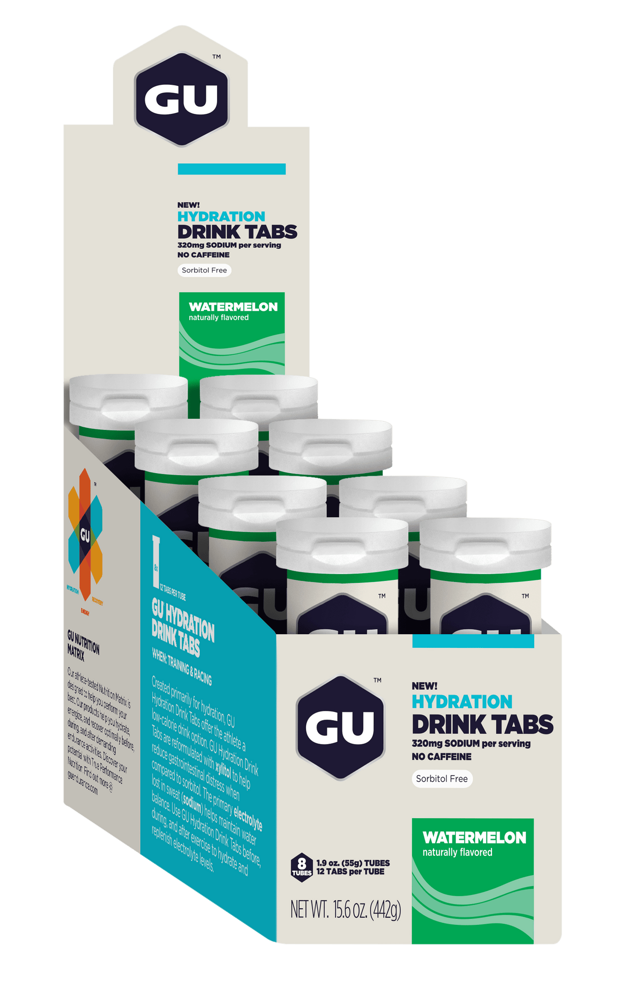 GU Hydration Drink Tabs Watermelon / 8 Tubes (Value Box)