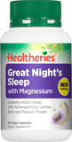 Healtheries Great Night's Sleep with Magnesium Caps 60 Caps