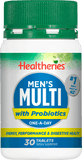 Healtheries Men's Multi with Probiotics Tablets 30 Tabs