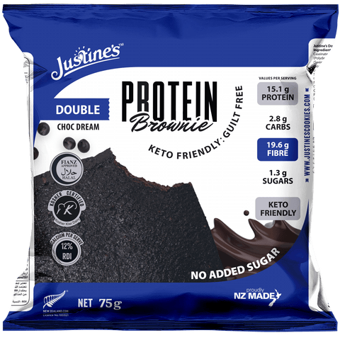 Justine's Double Choc Dream Brownie Keto Cookie 12 box 12 x 75g