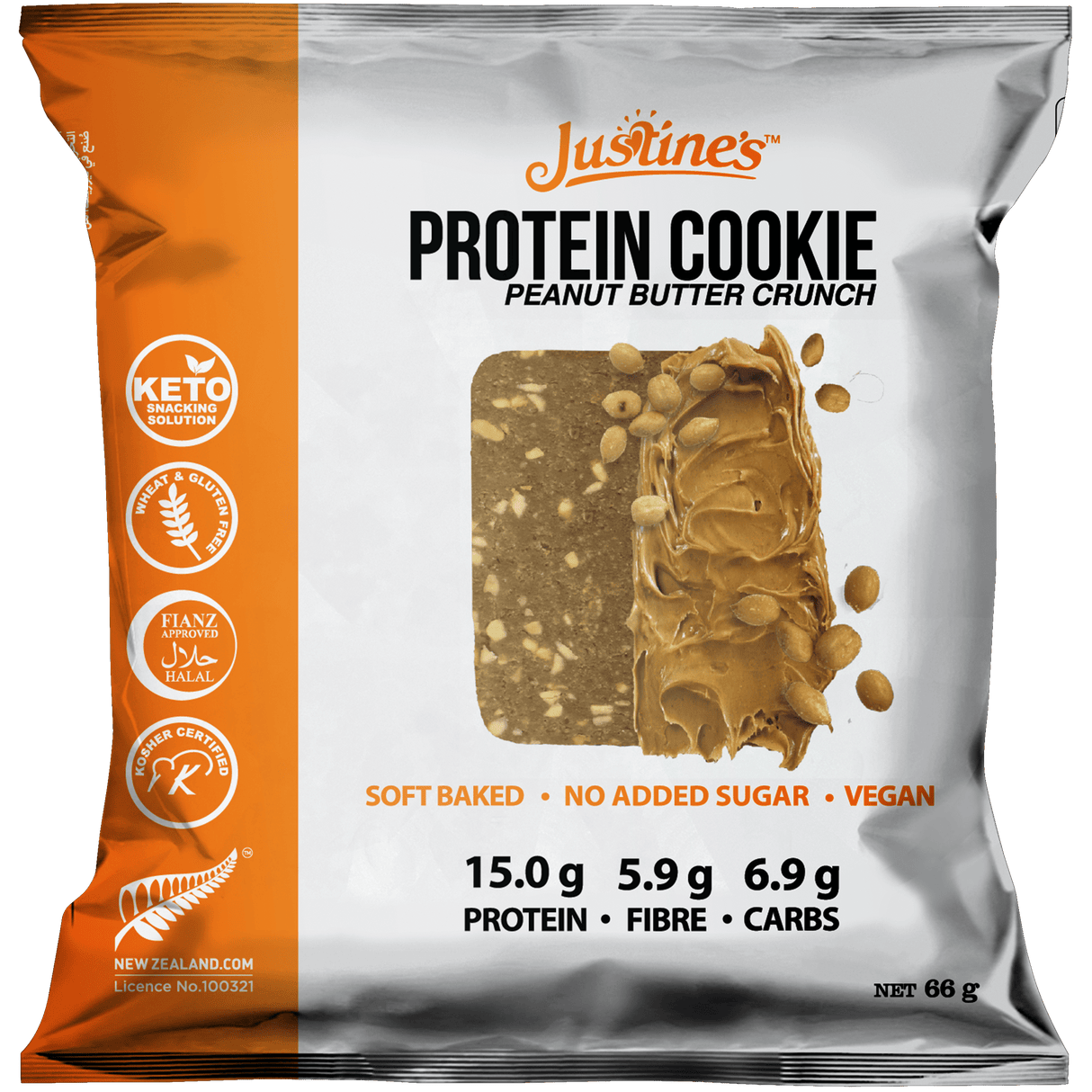 Justines Everyday Vegan Protein Cookies 12 Box