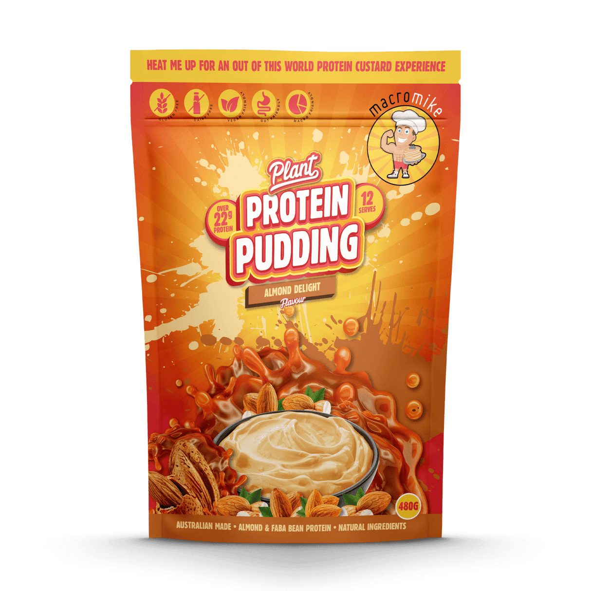 Macro Mike Plant Protein Pudding 480g Almond Delight