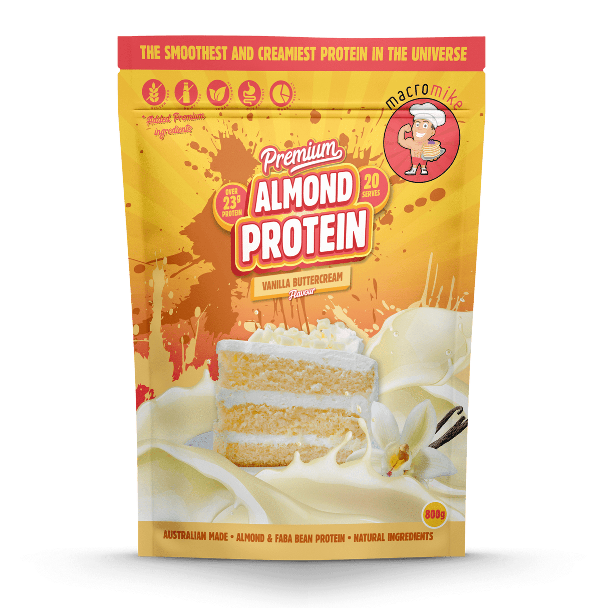 Macro Mike Premium Plant Protein Vanilla Buttercream / 800g