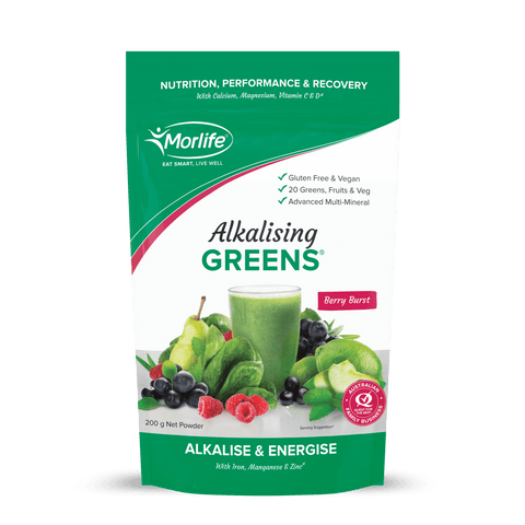 Morlife Alkalising Greens Berry Burst 200g