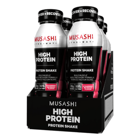 Musashi High Protein Shake 6x 375ml Strawberry