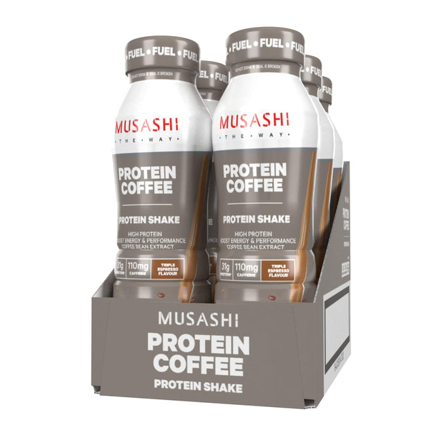 Musashi Protein Coffee 375ml x6 Triple Espresso