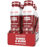 Musashi Shred & Burn Shake 6x 375ml Chocolate Milkshake