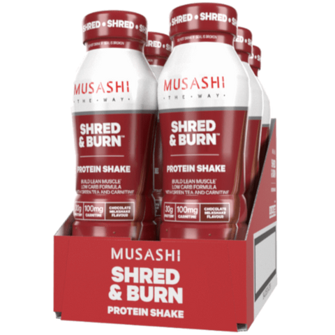 Musashi Shred & Burn Shake 6x 375ml Chocolate Milkshake