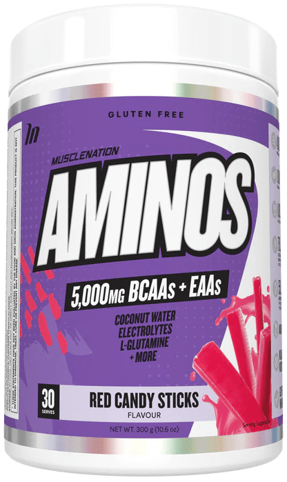 Muscle Nation Aminos BCAAS EAAS Red Candy Sticks