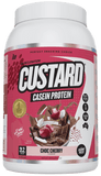 Muscle Nation Custard Casein Protein 1kg Choc Cherry w/ coconut pieces