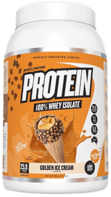 Muscle Nation Protein 100% Whey Isolate Golden Ice Cream w/ cookie & honeycomb pieces