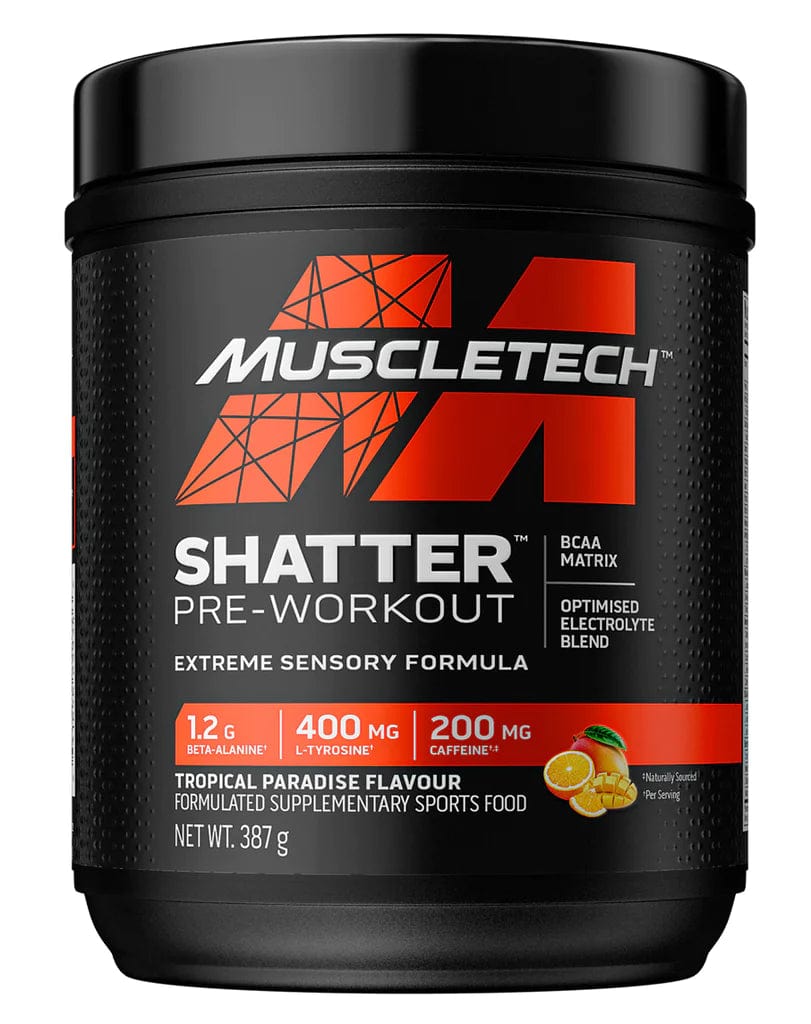 MuscleTech Shatter Pre-Workout Extreme Sensory Formula Tropical Paradise