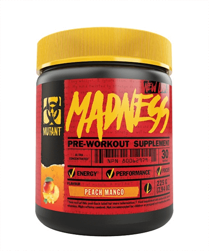 Mutant Madness Pre-workout 30 Serve Peach Mango