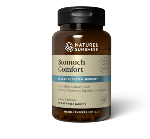 Natures Sunshine Stomach Comfort 60 Chewable Tabs