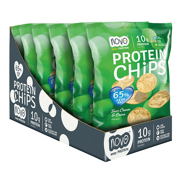Novo Nutrition Protein Chips 6 pack Sour Cream & Onion