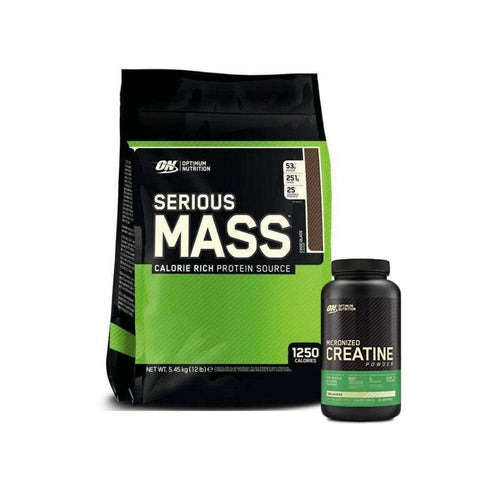 Optimum Nutrition 12lb Serious Mass + Creatine Combo