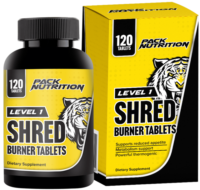 Pack Nutrition Level 1 Shred Fat Burner Tablets 150 Gummies