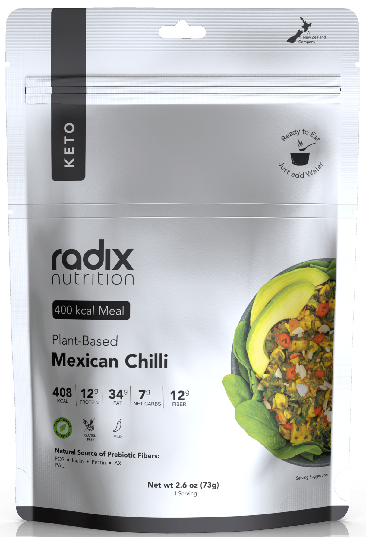 Radix Nutrition - Keto Main Meals 400kcal 400kcal / Mexican Chilli (Plant-Based)