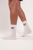 SF Active Cushion Crew Socks - White