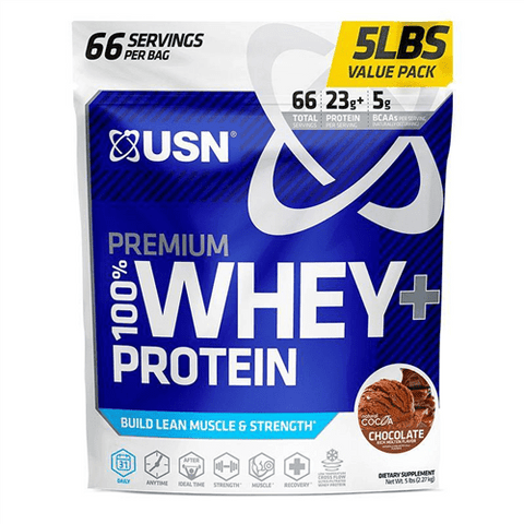 USN 100% Premium Whey Protein+ 5lb / Chocolate